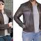 Majestic Leather - Captain America Civil War Steve Rogers Brown Distressed Cowhide Leather Jacket