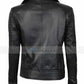Majestic Leather - Women's Stylish Gal Gadot Black Slim Fit Biker Style Moto Real Leather Jacket