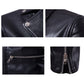 Majestic Leather - Men's Slim fit Lambskin Motorcycle Biker Jacket Genuine Black Jacket Leather