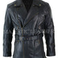 Majestic Leather - Men's Brown 3/4 Motorcycle Biker Long Cow Hide Leather Jacket