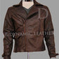 Majestic Leather - Avenger Captain America Brown Biker Genuine Costume Leather Jacket Chris Evans