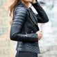 Majestic Leather - Damen Echt Lammleder Motorrad Slim Fit Designer Biker Jacke