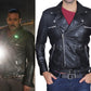 Majestic Leather - The Walking Dead Negan Jeffrey Dean Morgan Black Leather Jacket