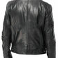 Majestic Leather - Herren Vintage Cafe Racer Schwarz Braun Echtleder Slim Fit Echt Bikerjacke