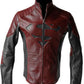 Majestic Leather - NEW-SUPERMAN-MAN-OF-STEEL-SMALLVILLE-BLACK-AND-RED-LEATHER-S-SHIELD-JACKET