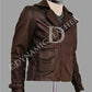 Majestic Leather - Avenger Captain America Brown Biker Genuine Costume Leather Jacket Chris Evans