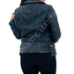 Majestic Leather - WOMEN REAL LEATHER BIKER DISTRESS VINTAGE JACKET SOFT LAMBSKIN