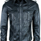 Majestic Leather - MENS HOT REAL SHEEP LEATHER POLICE UNIFORM BLUFF GAY SHIRT FULL SLEEVES
