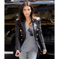 Majestic Leather - KIM KARDASHIAN DOUBLE BREASTED MOTORCYCLE LEATHER BLAZER COAT JACKET NEW