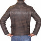 Majestic Leather - Indiana Jones Distressed Brown Genuine Cow Hide Skin Leather Jacket