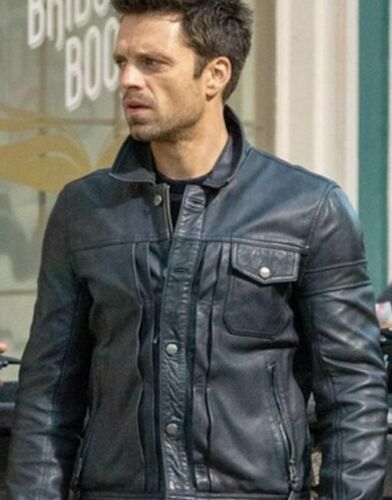 Majestic Leather - The Falcon And The Winter Soldier Bucky Barnes Sebastian Stan Jacket BNWT