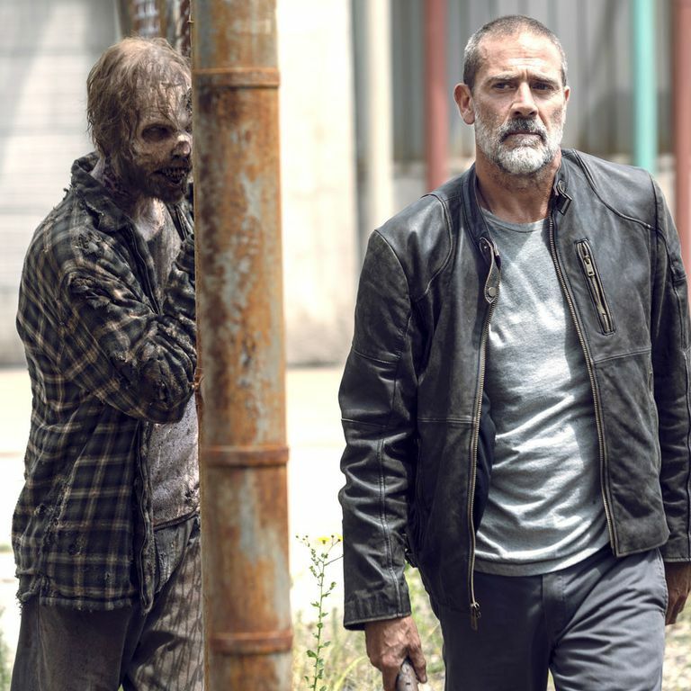 Majestic Leather - The Walking Dead Negan Jeffrey Dekan Morgan Saison 9 Schwarz Lederjacke