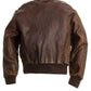 Majestic Leather - Aviator A-2 Flight Jacket Distressed Brown Real Leather Bomber Jacket (746-A)