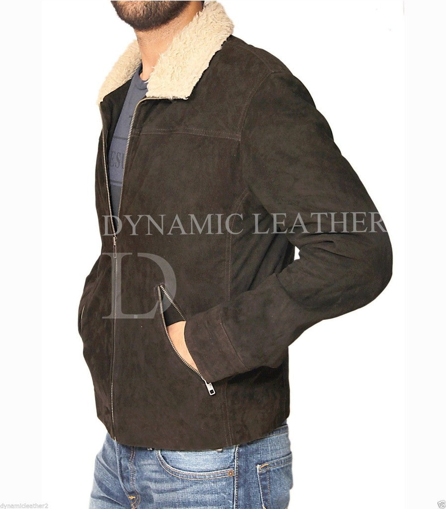 Majestic Leather - THE WALKING DEAD RICK GRIMES - ANDREW LINCOLN 100% SUEDE LEATHER JACKET-BNWT