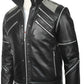Majestic Leather - Michael Jackson Beat it "MJ Beat it" Real Leather Jacket with real metal mesh