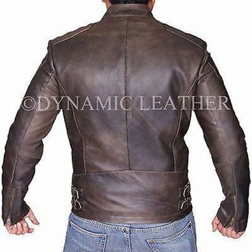 Majestic Leather - Captain America Bürgerkrieg Steve Rogers Braun Distressed Rindsleder Jacke