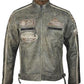 Majestic Leather - Men's Vintage Desert Biker Leather Jacket