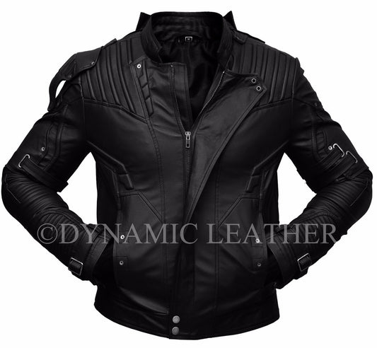 Majestic Leather - Guardians von der Galaxy 2 Star Lord Chris Pratt Echt / Kunstleder Jacke