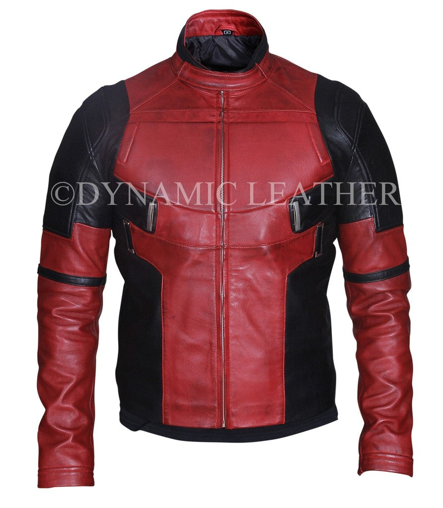 Majestic Leather - Deadpool Wade Wilson Ryan Reynolds Leather Jacket-BLACK FRIDAY SALE 30% OFF