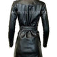 Majestic Leather - Women's Zip-up Long Jacket Belt Real Leather Trench Coats