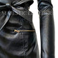 Majestic Leather - Women's Zip-up Long Jacket Belt Real Leather Trench Coats