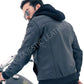 Majestic Leather - New Men's Genuine Real Leather Jacket Black Bomber Winter Hooded Jacket Coat