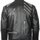 Majestic Leather - Michael Jackson Beat it "MJ Beat it" Real Leather Jacket with real metal mesh