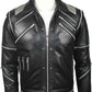 Majestic Leather - Michael Jackson Beat it "MJ Beat it" Real Leather Jacket with real metal mesh