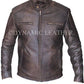 Majestic Leather - Captain America Bürgerkrieg Steve Rogers Braun Distressed Rindsleder Jacke
