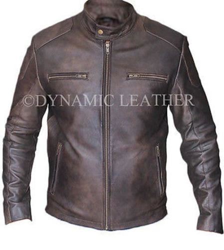 Majestic Leather - Captain America Bürgerkrieg Steve Rogers Braun Distressed Rindsleder Jacke