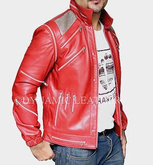 Majestic Leather - Michael Jackson Beat it "MJ Beat it" Real Leather Jacket