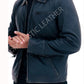 Majestic Leather - Aviator Distress Black Real Leather Jacket