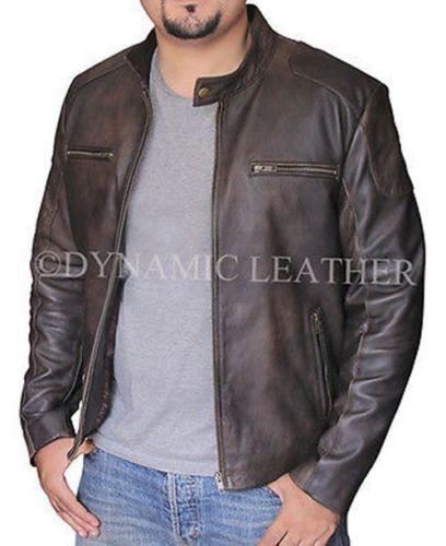 Majestic Leather - Captain America Bürgerkrieg Steve Rogers Braun Distressed Rindsleder Jacke