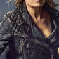 Majestic Leather - Fear The Walking Dead Madison Clark Distressed Black Quilted Ladies Jacket
