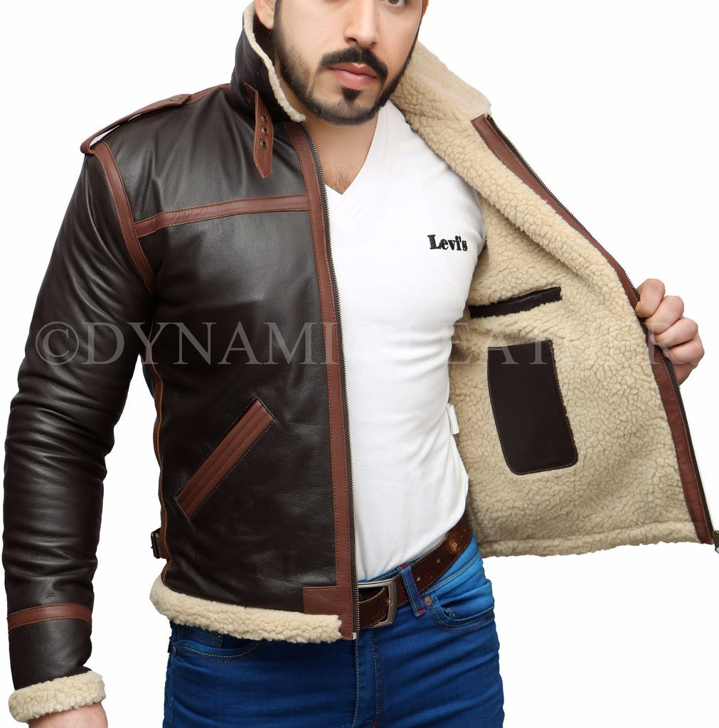 Majestic Leather - Resident Evil 4 Leon Kennedy Shearling Lederjacke