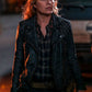 Majestic Leather - Fear The Walking Dead Madison Clark Distressed Black Quilted Ladies Jacket