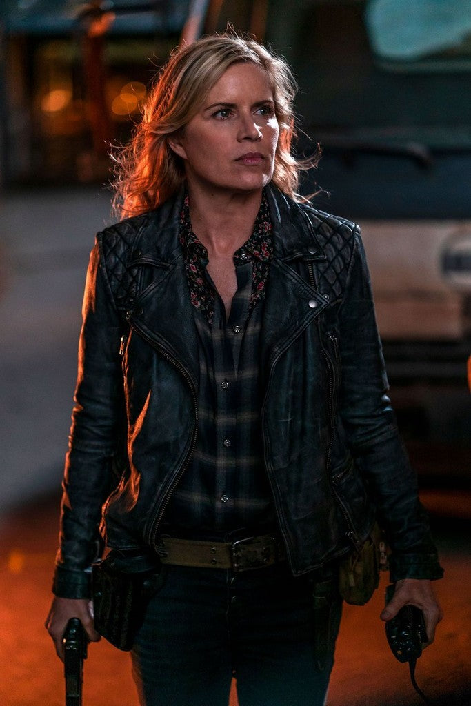 Majestic Leather - Fear The Walking Dead Madison Clark Distressed Black Quilted Ladies Jacket
