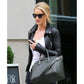Majestic Leather - Rosie Huntington Whiteley Schwarzes Leder Steppjacke für Damen Reduziert Sale