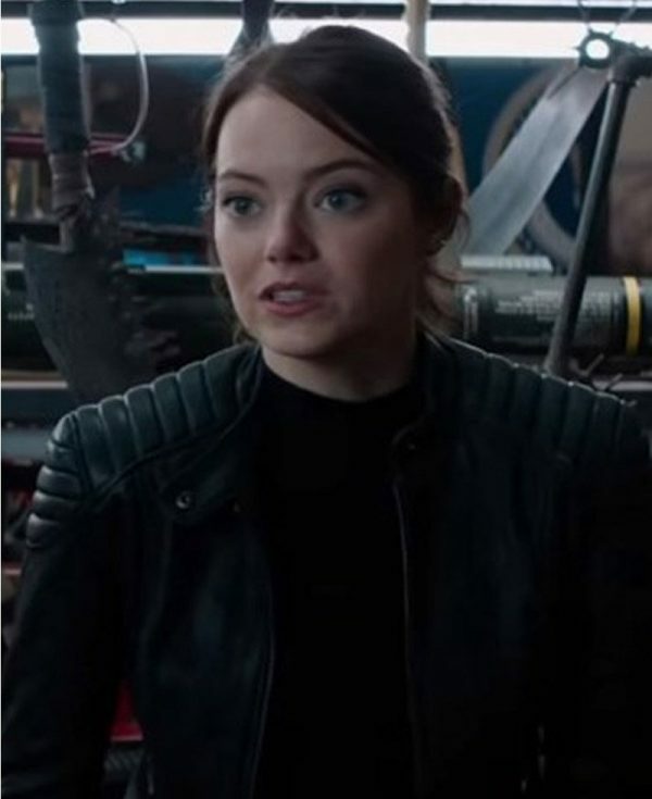 Majestic Leather - STYLISH WICHITA ZOMBIELAND DOUBLE TAP EMMA STONE BLACK WOMEN'S LEATHER JACKET