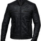 Majestic Leather - Mens Biker Vintage Antique Brown Smart Cafe Racer Real Leather Jacket