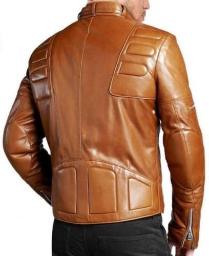 Majestic Leather - Mens Biker Vintage Distressed Brown Slimfit Cafe Racer Motorcycle Leather Jacket