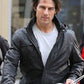 Majestic Leather - Ghost Protocol Mission Impossible Black Men's Hooded Movie Real Leather Jacket
