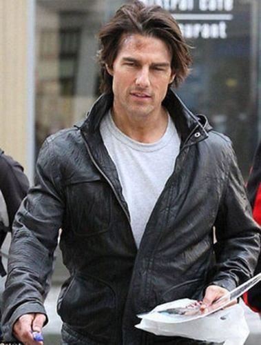 Majestic Leather - Ghost Protocol Mission Impossible Black Men's Hooded Movie Real Leather Jacket
