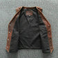 Majestic Leather - Men's Biker Vintage Tan Brown Real Leather Motorcycle Vest (812)