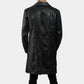 Majestic Leather - Men trench coat genuine lambskin leather long winter knee length jacket coat
