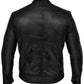 Majestic Leather - Mens Biker Vintage Antique Brown Smart Cafe Racer Real Leather Jacket