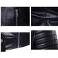 Majestic Leather - Men's Slim fit Lambskin Motorcycle Biker Jacket Genuine Black Jacket Leather