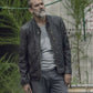 Majestic Leather - The Walking Dead Negan Jeffrey Dekan Morgan Saison 9 Schwarz Lederjacke