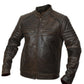 Majestic Leather - Mens Biker Motorcycle Distressed Brown Leather Jacket-BNWT