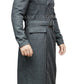 Majestic Leather - Capitaine Jack Harkness Gris Laine Tissu Fashion Caban
